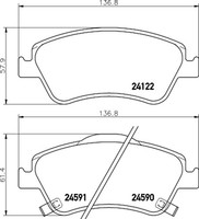 Bremsbelagsatz Scheibenbremse Hella Pagid 8DB 355 013-561 FüR Corolla Toyota VVT