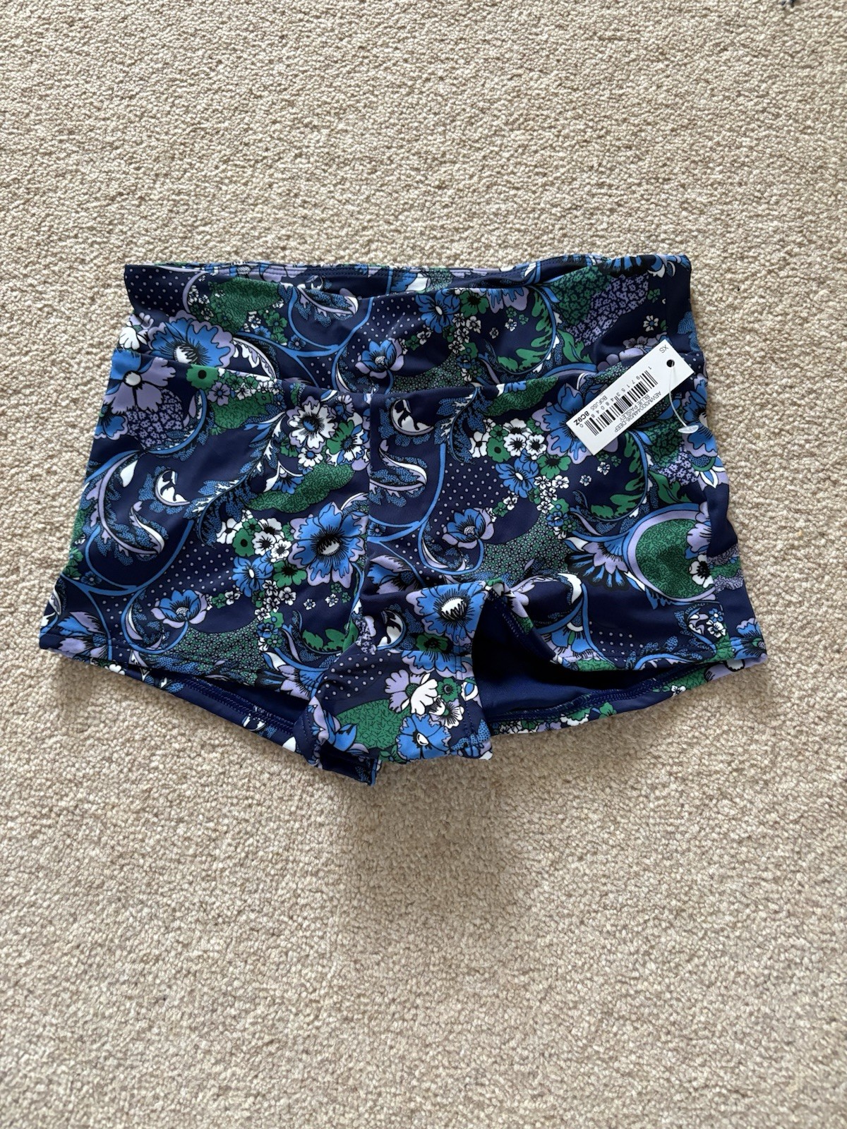 Parte inferior corta de bikini de natación Amazon Essentials para niño talla 10 azul profundo cachemira