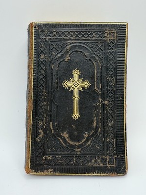 Antique 1900 German Lutheran Hymnal Gesangbuch Hannover Leather