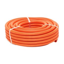 20mm Orange Heavy-Duty Corrugated Conduit - 25m Roll