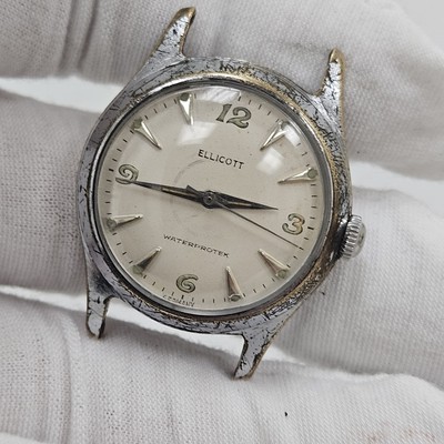 Vintage Ellicott Mechanical Wind Up Germany Rare Men's Wrist Watch Waterproof 