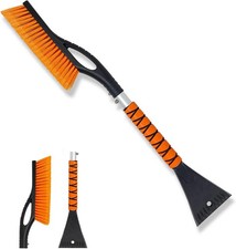 27" Detachable Aluminum Snow Brush  Ice Scraper for Car Windshield - Ergonomic