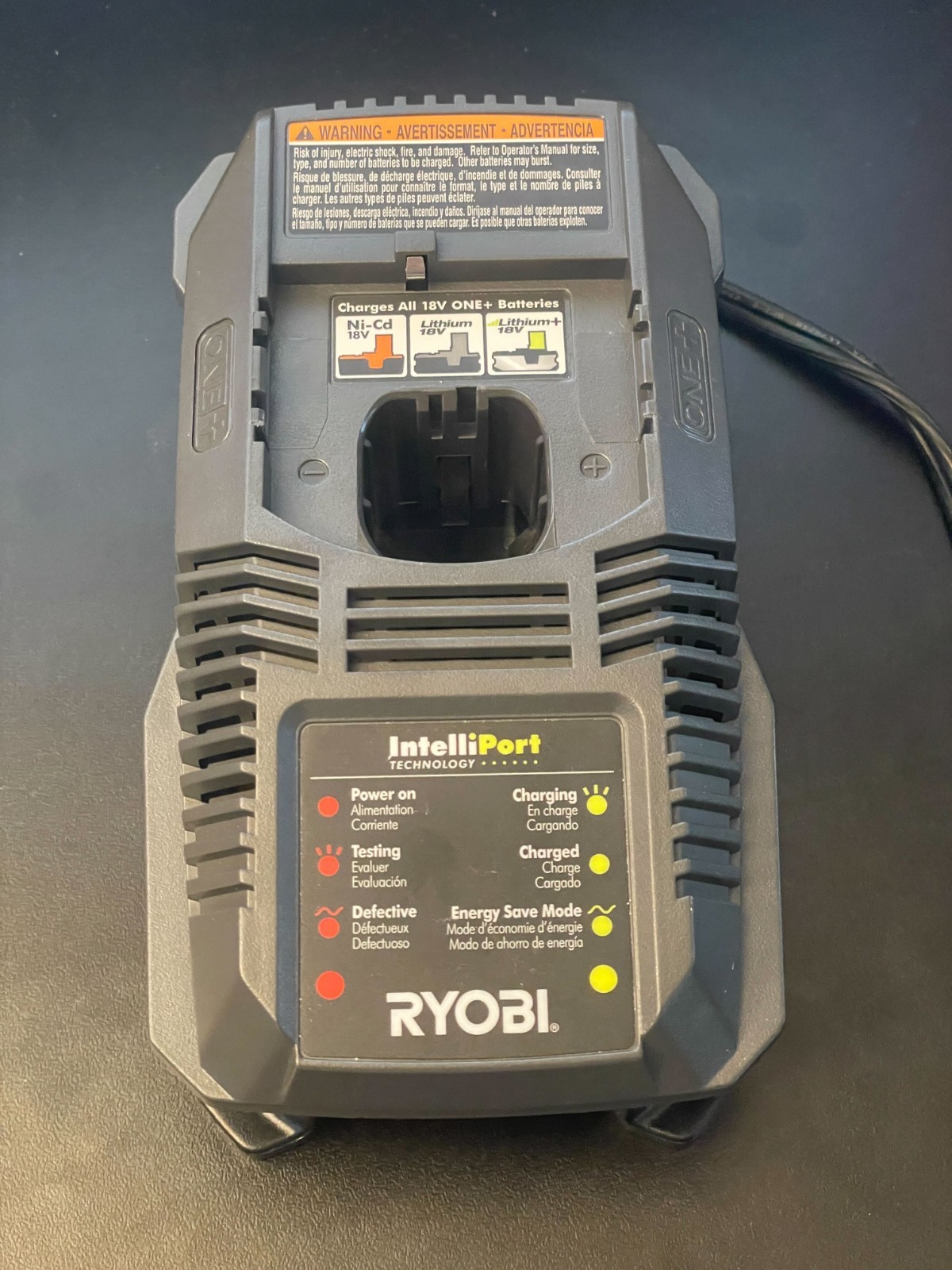 Ryobi ONE+ P118 18V Battery Charger for NiCd and Lithium Ion Batteries