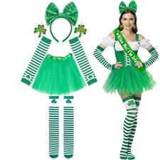 St. Patrick's Day Costume Accessories Set - 6 Piece Green St Medium,