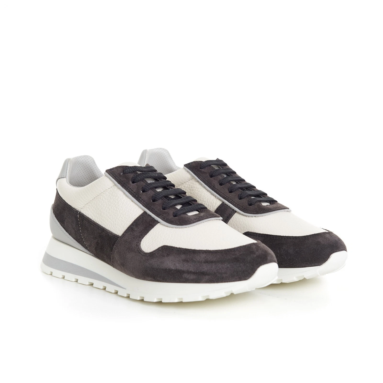 Brunello Cucinelli — BRUNELLO CUCINELLI 1250$ Low Top Sneakers - Washed Suede & Calfskin Leather
