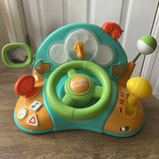 Bright Starts Baby Steering Wheel Activity Toy w/ Lights Sounds, Cars, Multi