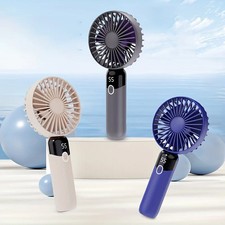 Portable Fan, Personal Fan with Base, Digital Display, Lash Fan Makeup