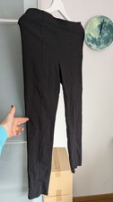 Schwarze Stoff-Stretchhose