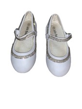 Girls Toddler Ballet Flats -Diamond Gemstone Strip, size 8