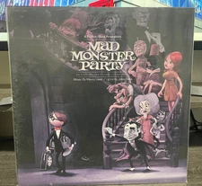 Maury Laws-Rankin-Bass Mad Monster Party LP Vinyl Soundtrack Black Green Swirl