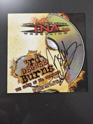 TNA WRESTLING - AJ STYLES - SIGNED 3rd DEGREE BURNS CD BOOKLET - 2006 AUTO - WWE