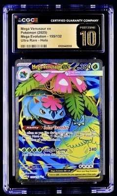 Pokémon 2025 Mega Evolution MEG EN Mega Venusaur ex 155/132 CGC