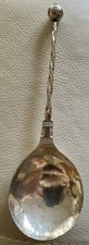 Antique Sterling Silver 1747 Spoon Twisted Handle with Ball 6 Long Wt 20g 6.0” L