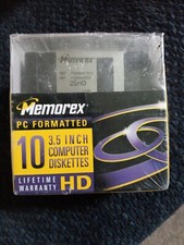 Memorex 10 3.5 Computer Diskettes Floppy Discs IBM New Old Stock Brand New