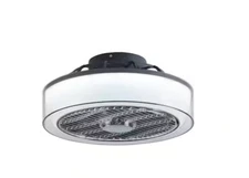 15 in. Integrated LED Indoor Modern Round White Dimmable 3-Speed Ceiling