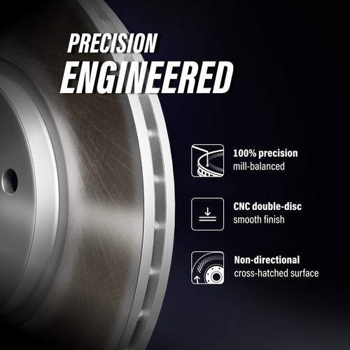 For 2014-2020 Acura RLX Rear Coated Disc Brake Rotors And Semi-Metallic Pads Kit - Picture 8 of 12