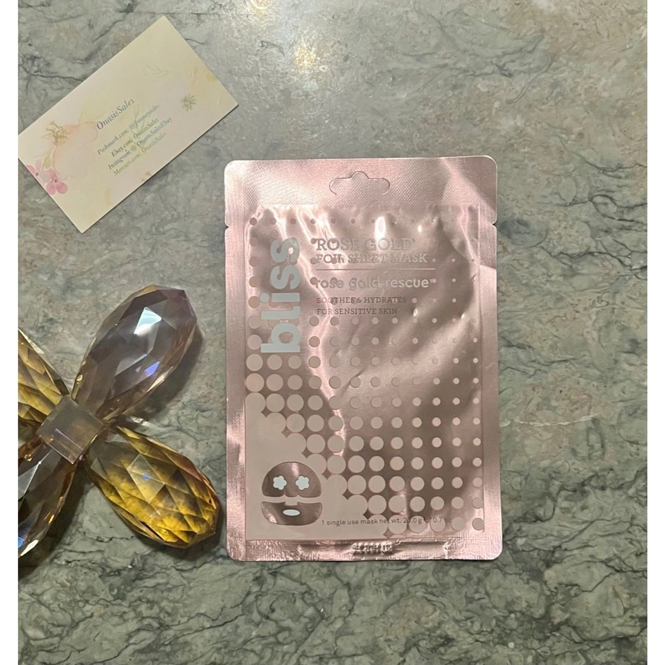 Bliss Rose Gold Rescue Foil Sheet Mask For Sensitive Skin Fragrance-Free - Image 2 of 4