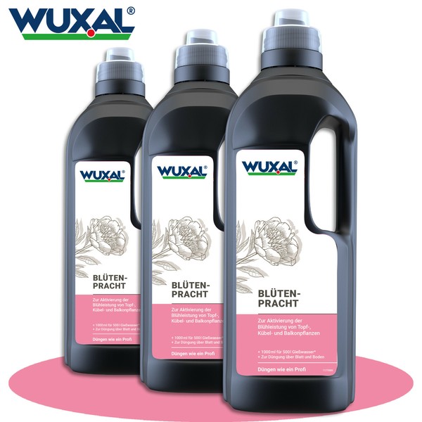 Wuxal 3 X 1 L BlüTenpracht FlüSsigdüNger FüR BlüHende Pflanzen Tulpen Hibiskus-image