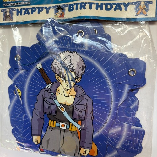 Dragonball Z Happy Birthday Banner Party Paper 5 ft Trunks Goku Krillin Vtg y2k - Picture 9 of 9