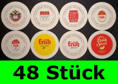 48 Stück Bierdeckel (6x8er Serie) Cölner Hofbräu Früh Kölsch Köln Bar Theke