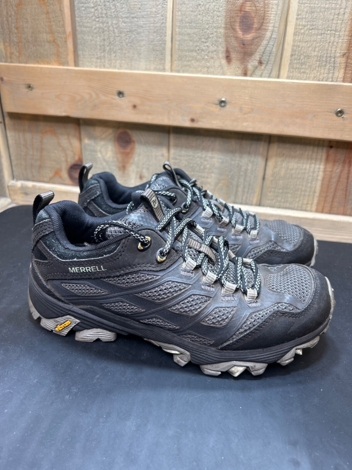 SAOLA Merrell scarpe da trekking donna suola Vibram grigio rete e pelle taglia 5 5 outdoor