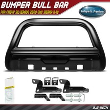Chevrolet Bull Bars 3.5" Balck Bull Bar Front Bumper Guard for Chevy Silverado 2500 GMC Sierra 11-18