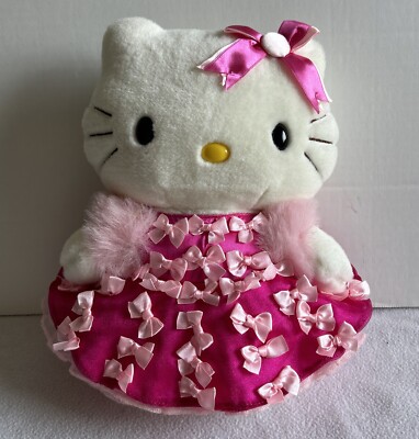 Hello Kitty sanrio  PINk 30th Anniversary Plush SANRIO Limited PINK BOW DRESS