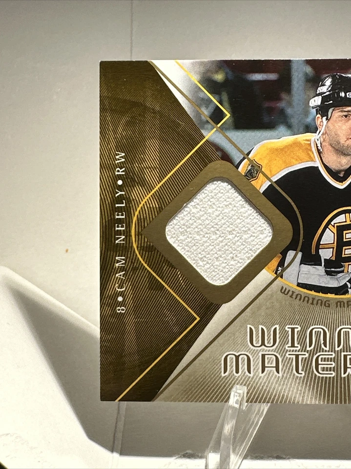 2007-08 SPX WINNING MATERIALS DUAL JERSEY CAM NEELY BRUINS LEGEND RARE 2 CLR! - Image 4 of 4