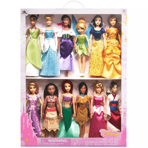 12 Dolls Disney Store Classic Doll Collection Gift Set 11.5” Princesses