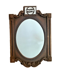 VTG 1968 Pepsi Cola Embosograph Display Magellic Series Oval Mirror Wall Plaque