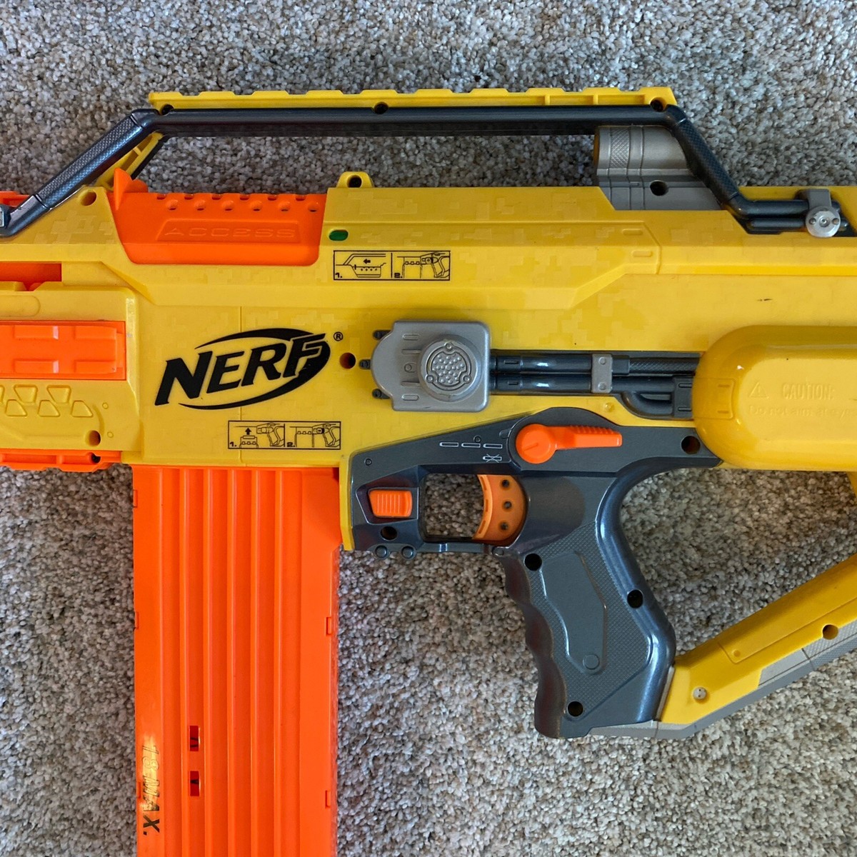 Nerf N-Strike STAMPEDE ECS 18 Blaster w/ Shield, Bipod, 18