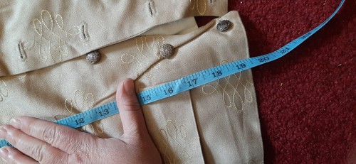 Mens Waistcoat Costume Fancy Dress Reenactment 34-35" Chest Brown/Gold Satin - Picture 5 of 6