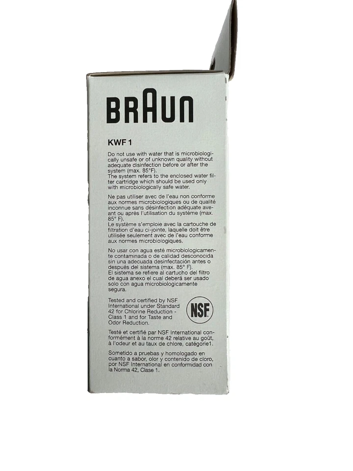 Braun Water Filter KWF1 KFT16 New Sealed Flavorselect Cartridge - Image 3 of 4