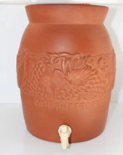 1981 Gourmet Topf  Terracotta Clay Punch Dispenser Handcrafted 2 Gallon ~USA