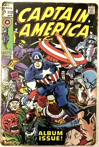 TIN SIGN new 8x12 Captain America Marvel comic book superhero shield monsters C7