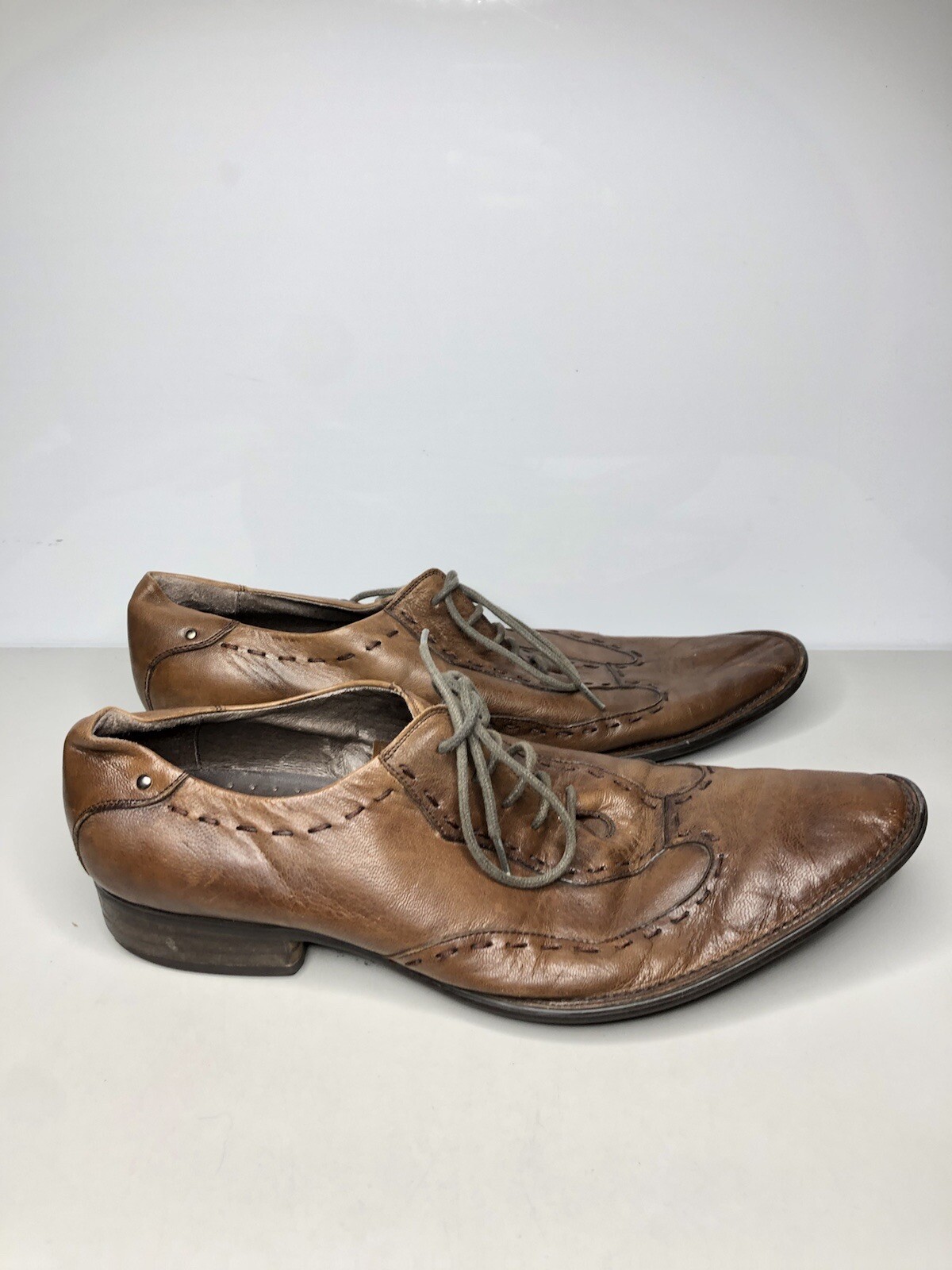 SAOLA Scarpe eleganti stringate TOTT 2 marrone pelle di pecora Oxfords taglia 9M US 42EU