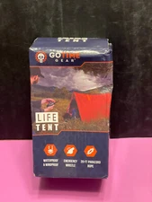 Go Time Gear Survival Life Tent 2-Person Shelter + Paracord & Whistle (Orange)