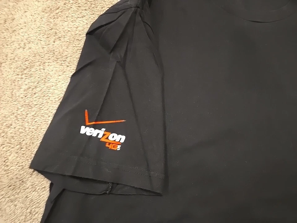 Camiseta Negra De Colección Verizon Wireless Droid Bionic De Motorola Talla 2XL Foto 4 de 4