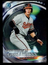 2020 Bowman Chrome Adley Rutschman Glimpses of Greatness Baseball Card