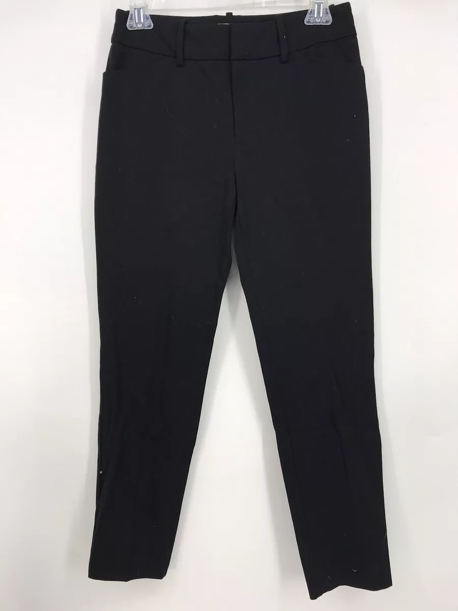 A New Day Size 2 Dress Pants Stretch Tapered Women Black Faux Back