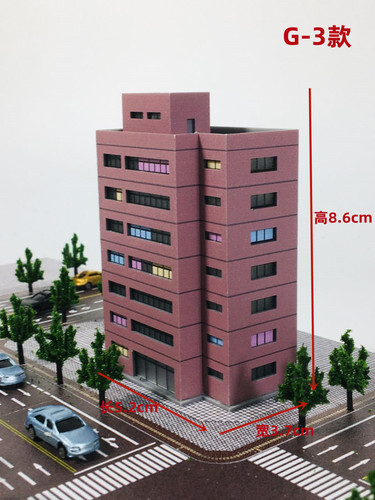 1/300 Diorama Architectural Model City Railway House Office Scene Building Model - Picture 23 of 31