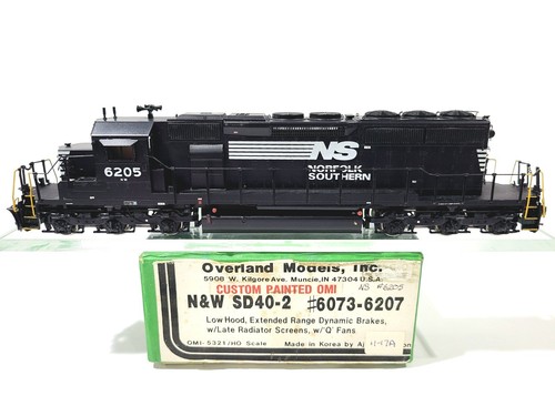 Overland OMI NS N&W EMD SD40-2 Norfolk Southern #6205 HO modelo de latón #5321.1 | Zustand: Used