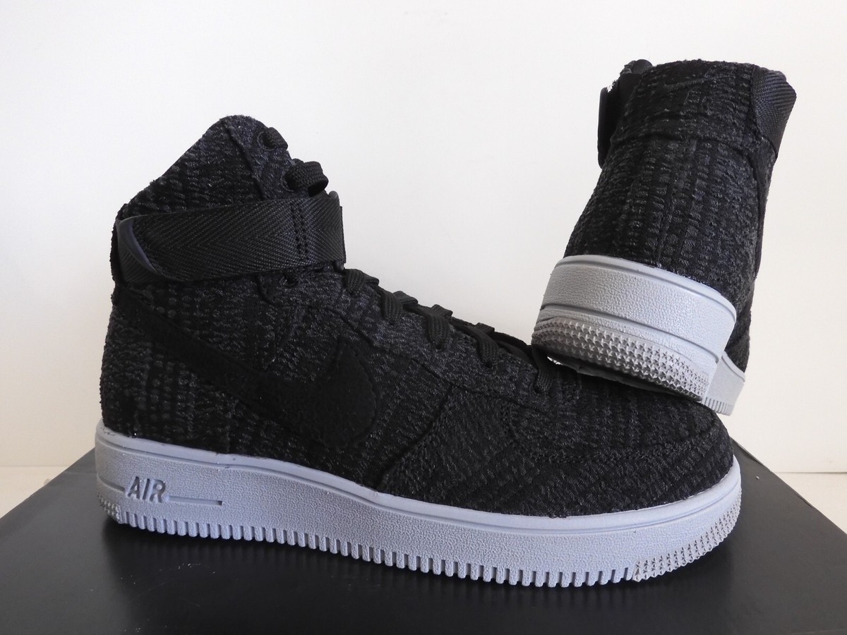 NIKE AIR FORCE 1 ULTRAFORCE HIGH BLACK-BLACK-WOLF GREY SZ 8