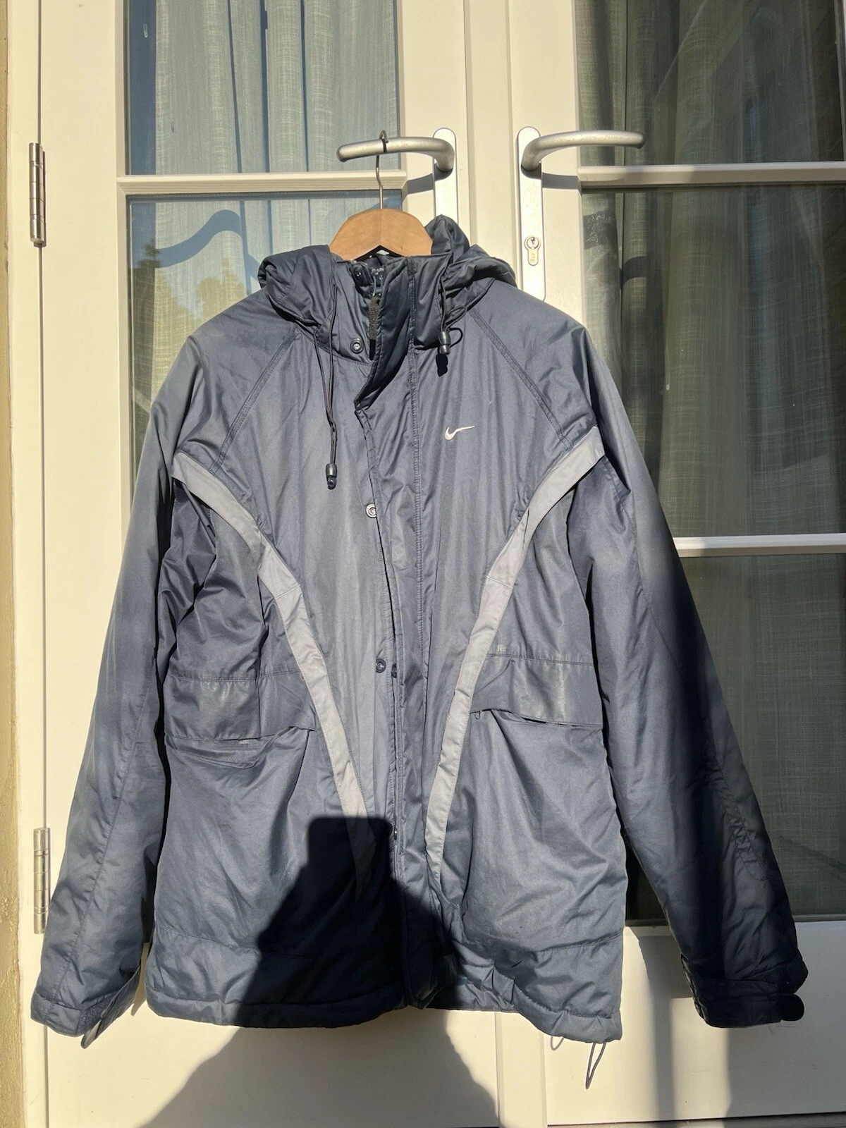 Nike Vintage Puffer Jacket Mens Size Small Navy
