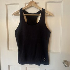 Ladies Black Fitness Top Internal Bra Size L
