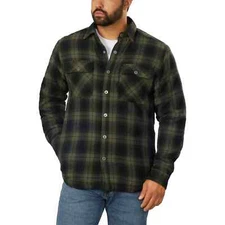 🧥 Grizzly Mountain Men’s Flannel Sherpa lined Shirt Jacket Plaid New with Tags