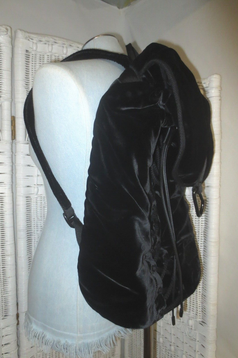 Fenty Puma Rihanna Black Velvet Lace Up Backpack | eBay display picture 1