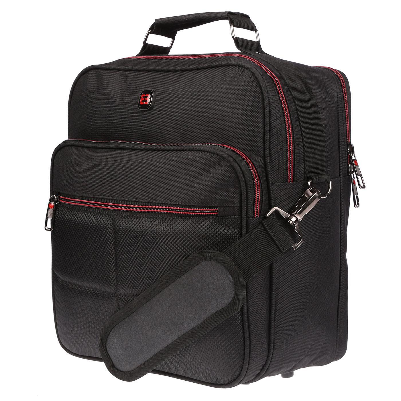 Reisetasche Mit Vielen Fächern Bag Street Herrentasche T0111_1 – Stylische Arbeitstasche Für Flugbegleiter, Business & Reise In Schwarz Herren Umhängetasche Schultertasche - Foto 12