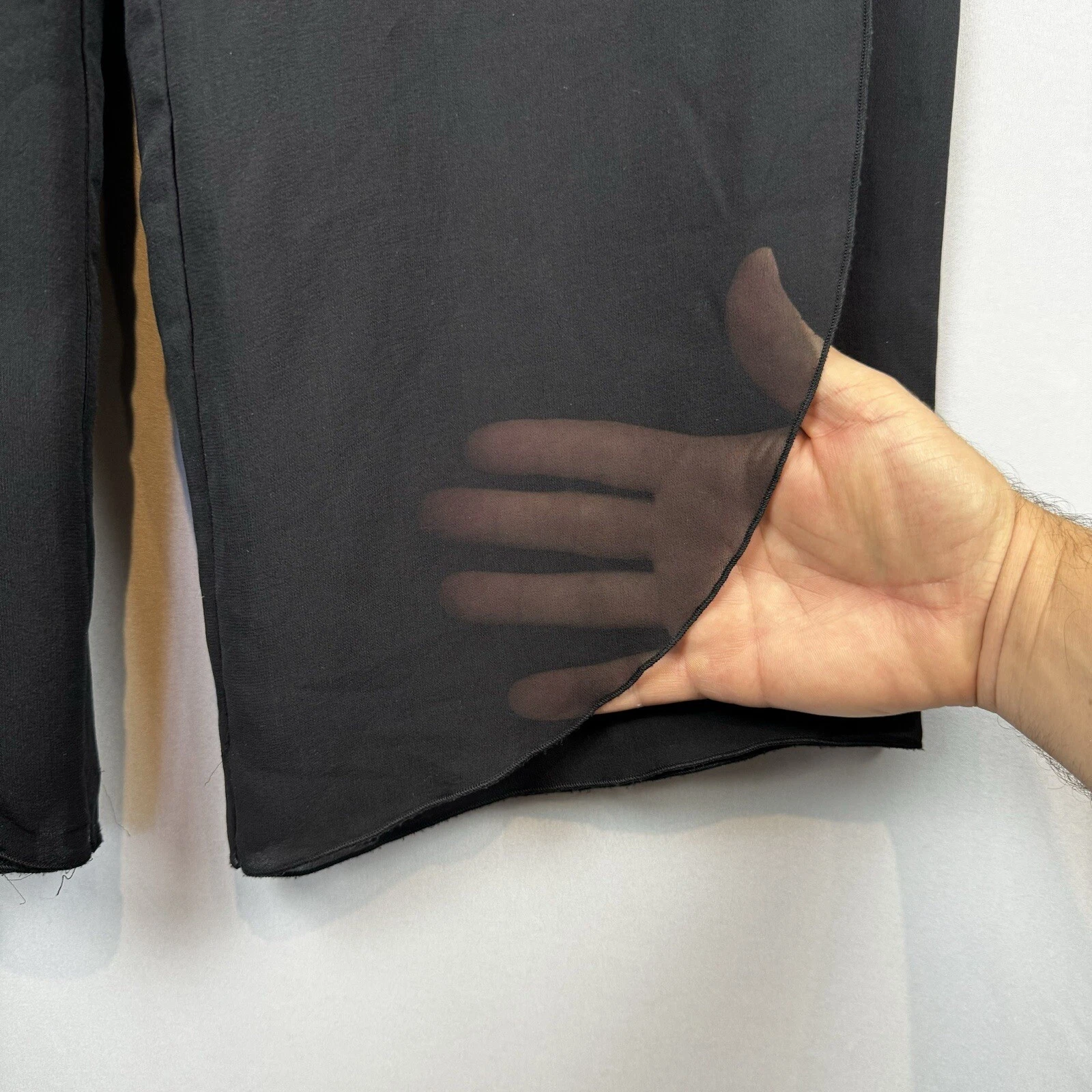 Pantaloni Valentino Roma lana nera seta gambe larghe donna taglia 44 resort abbigliamento crociera