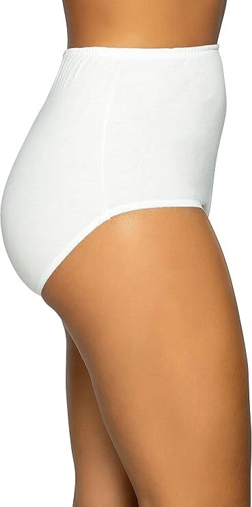 5 pares de calzoncillos de algodón Vanity Fair 15320 BLANCO talla - 6~7~8~9~10 $5 cada uno Foto 2 de 4